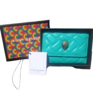 Kurt Geiger Teal Quilted Wallet | NWT  | Includes box